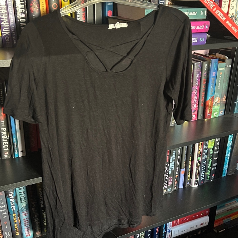 Maurices Black Short Sleeve Top